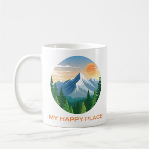 My Happy Place Mountain Sweatshirt Coffee Mug