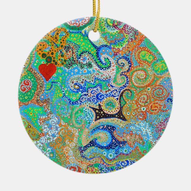 My Happy Place Ornament by baird duschatko (Front)