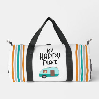 My Happy Place Retro Camper Duffle Bag
