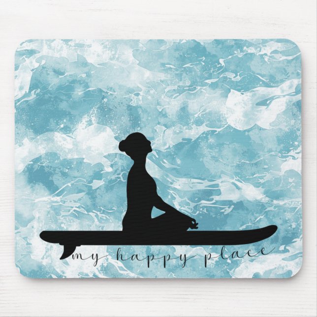My Happy Place Yoga Mouse Mat (Front)