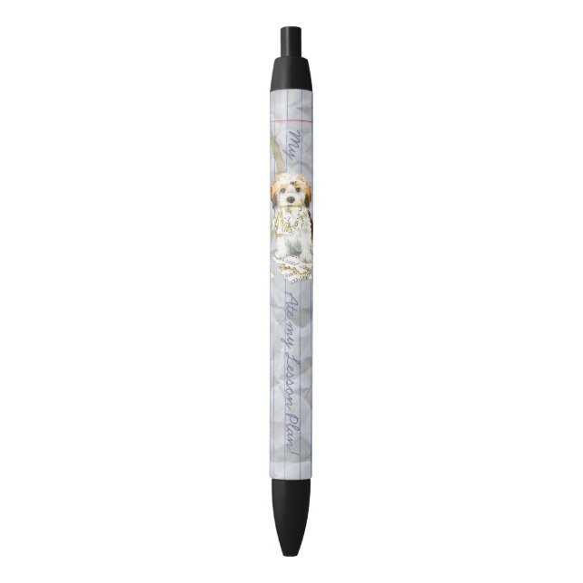 My Havanese Ate my Lesson Plan Black Ink Pen (Front Vertical)