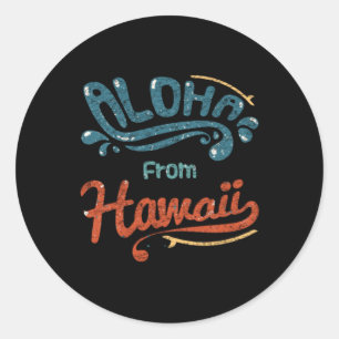 My Hawaiian Shirttropical Luau Costume Party Tee Classic Round Sticker