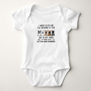 My Head I'm Thinking About Getting More Frenchies Baby Bodysuit