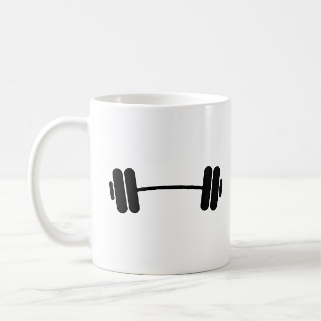 My head says gym Shirt, Funny Weight loss Humour Coffee Mug (Left)