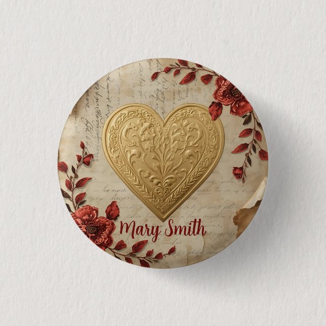 My Heart  3 Cm Round Badge (Front)