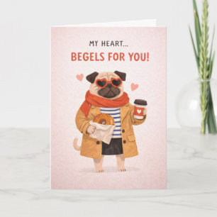 💘 My Heart… Bagels for You! – Funny Valentine’s Holiday Card