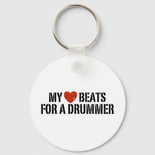My Heart Beats For a Drummer Key Ring