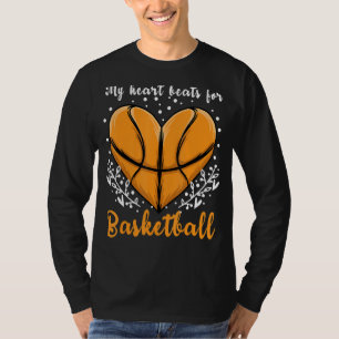 My Heart Beats For Basketball Sports Men Women Ki T-Shirt