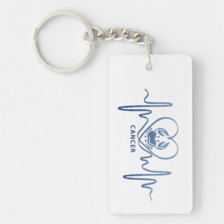 My Heart Beats for Cancer Zodiac Sign Keychain