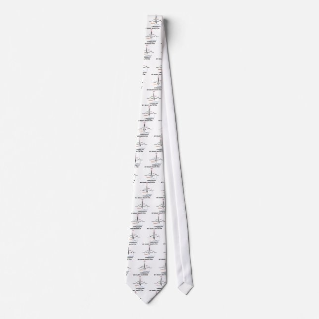 My Heart Beats For Cardiology (Sinus Rhythm) Tie (Front)