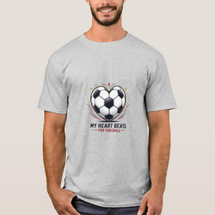 My Heart Beats For Football Personalized Soccer Gi T-Shirt