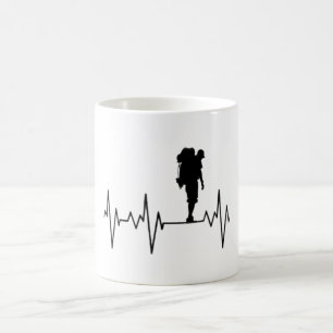 My Heart Beats for Hiking, Trekking and Travel Coffee Mug