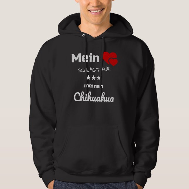 My Heart Beats For My Chihuahua Hoodie (Front)
