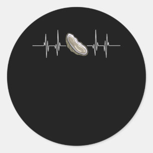 My heart beats for Oyster fun pun Oyster cracker Classic Round Sticker