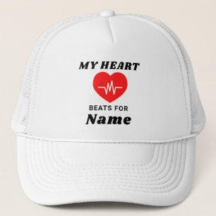 My Heart Beats For Personalised Trucker Hat