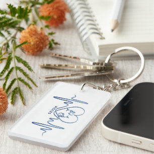 My Heart Beats for Pisces Zodiac Sign Keychain