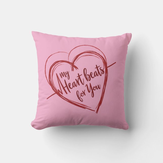 My Heart Beats for You Cushion (Front)