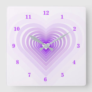 My Heart Beats For You - My Love - Square Wall Clock