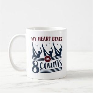 My Heart Beats In 8 Counts Synchronized Swimming Coffee Mug