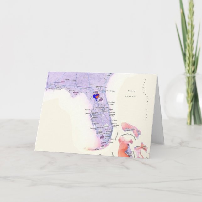 My Heart Beats In Florida Card (Front)