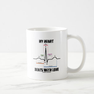 My Heart Beats With Love (Electrocardiogram) Coffee Mug
