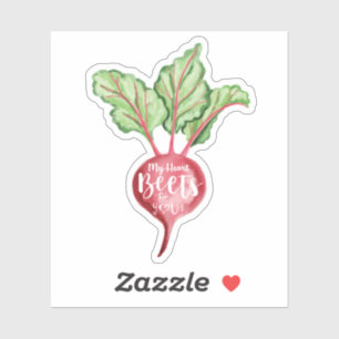 My Heart Beets For You, Watercolor Veggie Beet