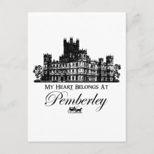 My Heart Belongs At Pemberley Postcard