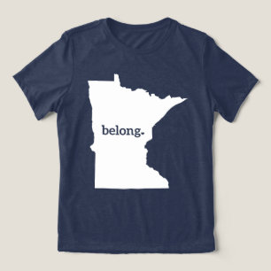 My Heart Belongs In Minnesota, State Pride Tri-Blend Shirt