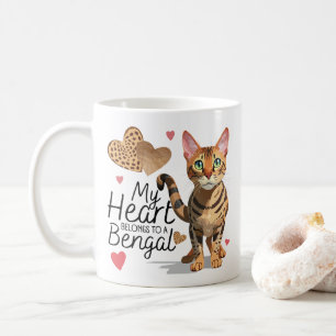 My Heart Belongs to a Bengal Cat Coffee Mug