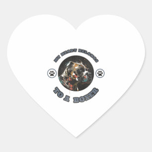 My Heart Belongs To A Boxer Sticker