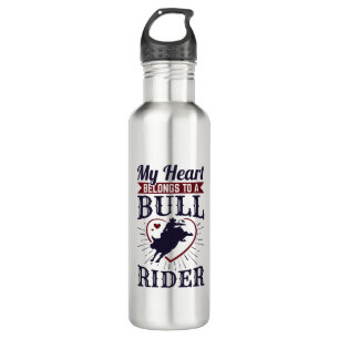 My Heart Belongs To a Bull Rider 710 Ml Water Bottle