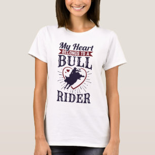 My Heart Belongs To a Bull Rider T-Shirt