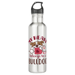 My Heart Belongs to a Bulldog 710 Ml Water Bottle
