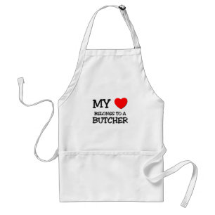 My Heart Belongs To A BUTCHER Standard Apron