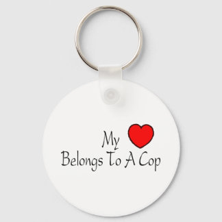 My Heart Belongs To A Cop Key Ring