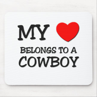 My Heart Belongs To A COWBOY Mouse Mat