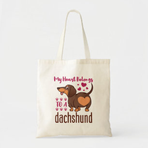 My Heart Belongs to a Dachshund Tote Bag