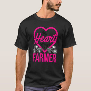 My Heart Belongs To A Farmer Agriculture Tractor D T-Shirt