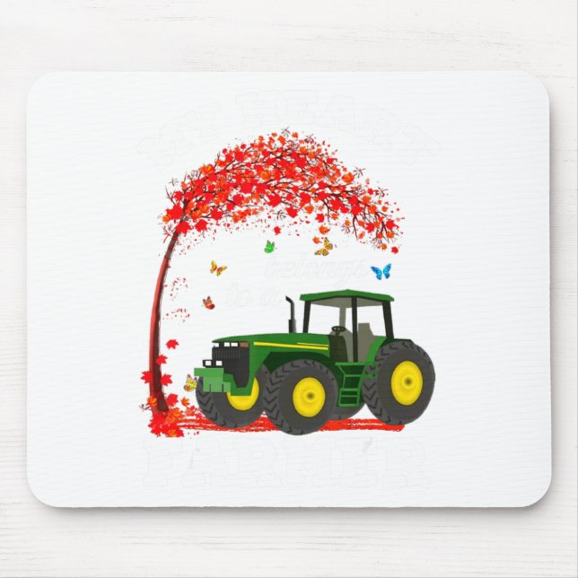 My Heart Belongs To A Farmer Valentine For Farmer  Mouse Mat (Front)