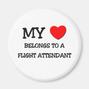 My Heart Belongs To A FLIGHT ATTENDANT Magnet