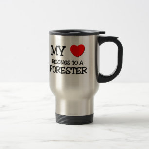 My Heart Belongs To A FORESTER Travel Mug