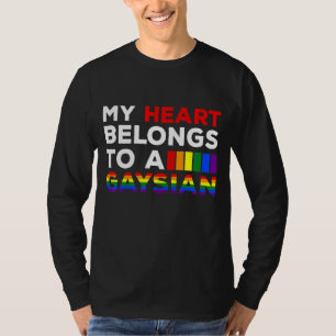My Heart Belongs To A Gaysian Gay Asian Asia Desi T-Shirt