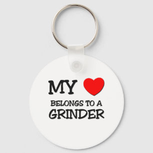 My Heart Belongs To A GRINDER Key Ring