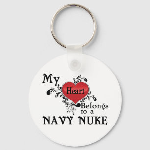 My Heart Belongs to a Navy Nuke Key Ring