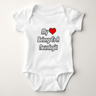 My Heart Belongs To A Neurologist Baby Bodysuit