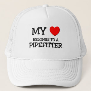 My Heart Belongs To A PIPEFITTER Trucker Hat