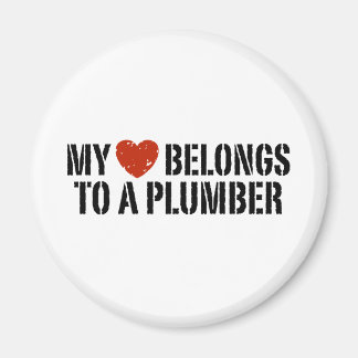 My Heart Belongs To A Plumber Magnet