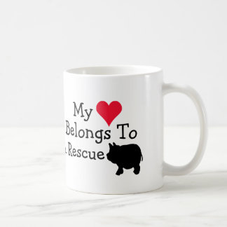 My Heart Belongs To A Rescue Mini Pig Coffee Mug