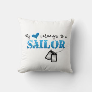My Heart Belongs To A Sailor Cushion