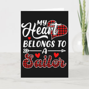 My Heart Belongs To A Sailor Funny Valentines Day Card